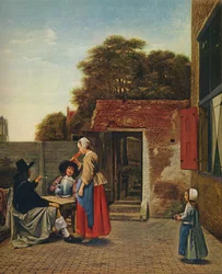 Een Nederlandse binnenplaats, 1658-1660