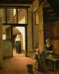 Interieur van een Nederlands huis