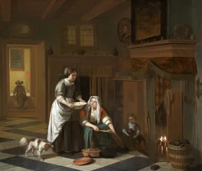Bij de Haard, circa 1670-1675