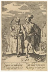 Gallica in Vestitu Varietas, uit Fashions of Different Nations