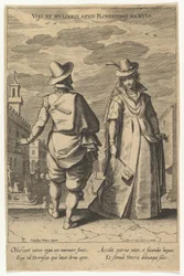 Viri et Mulieris apud Florentinos Habitus, uit Mode van Verschillende Naties, n.d.