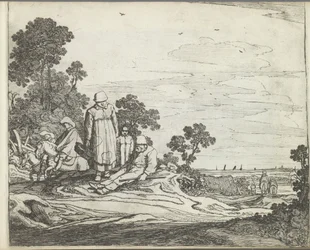 Landschap met ruiters