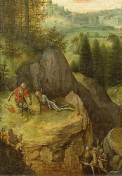 De zelfmoord van Saul in de strijd tegen de Filistijnen op de berg Gilboa