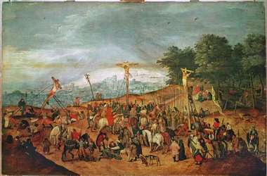 Kruisiging (olieverf op hout)