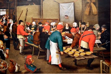 Evora Museum. Brueghel, Pieter de Jongere (ca.1564-1638). Bruiloftsfeest (of Boerenbruiloft)