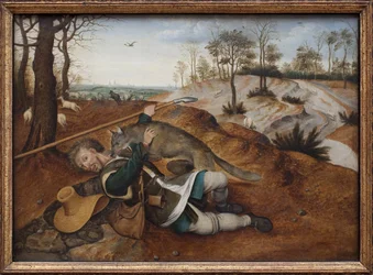 Goede herder. Schilderij door Pieter Brueghel II (1564-1638)