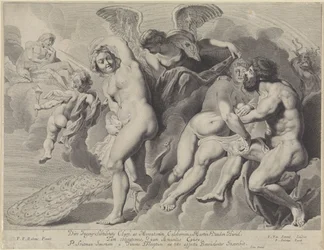 Ixion misleid door Juno en Jupiter