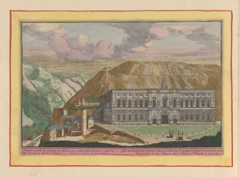 Gezicht op het Paleis van Karel V te Granada