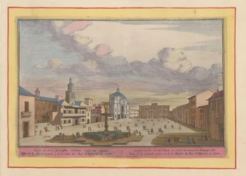 Gezicht op het grote plein in Cádiz