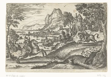 Landschap met twee ruiters
