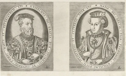 Portretten van Willem II, hertog van Gelre, en van Maria van Oostenrijk, hertogin van Gelre Portretten van heersers