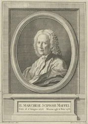 Portret van de dichter Scipione Maffei 1675-1755, ca. 1750