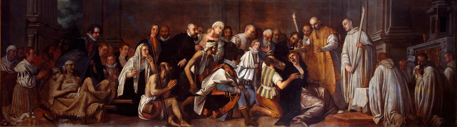 Heilige Bernardus van Clairvaux (San Bernardo di Chiaravalle) (1090-1153) en de bezetene