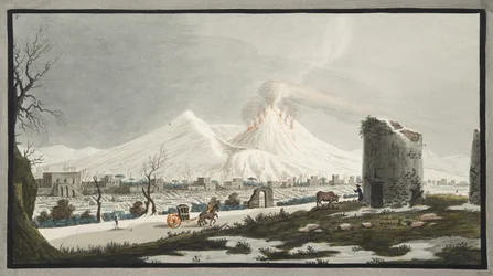 Vesuvius in de Sneeuw, plaat V uit 