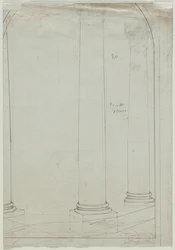 Architecturale Tekening van Kolommen (verso)