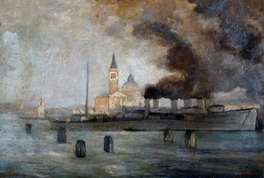 Sint-Justuskerk in Venetië, door Pietro Fragiacomo (1856-1922)