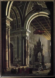 Interieur van de Sint-Paulusbasiliek in Rome