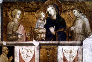 Madonna en Kind tussen St. Franciscus en St. Johannes de Evangelist, ca. 1320s