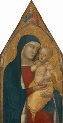 Madonna en Kind, met de Zegenende Christus (middenpaneel)