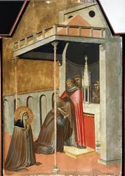 Ugolotti neemt het monnikskleed aan (detail)