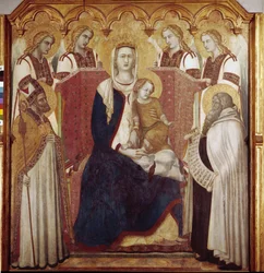 Maagd en kind tussen Sint Nicolaas en Sint Elia