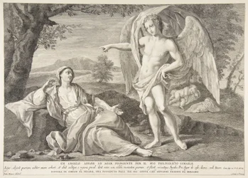 Een engel verschijnt aan Hagar, 1727-72