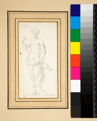 Vrouwelijke figuur met vaas
