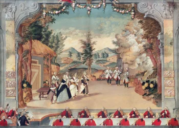 Joseph Haydn (1732-1809) bij de eerste uitvoering van zijn opera 