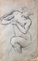 Mannelijke figuur, Studie voor Bacchus in de Zilveren Eeuw fresco