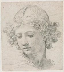 Studie voor het Hoofd van St. Michael