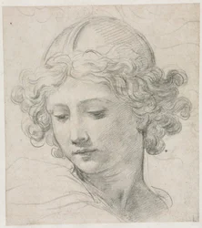 Studie voor het hoofd van St. Michael, 1633