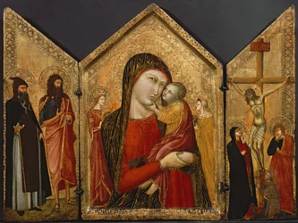 Madonna en Kind, de Kruisiging en Heiligen, ca. 1340-1370