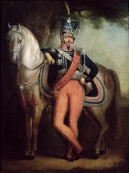 Prins Josef Anton Poniatowski (1763-1813) bij zijn paard, ca. 1800-13