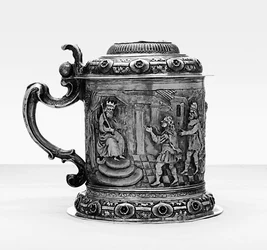 Bierpul, de zijkanten met scènes uit het leven van Joseph, Danzig, ca.1690