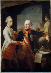 Portretten van de broers Leopold II van Habsburg-Lotharingen, groothertog van Toscane en Jozef II van het Heilige Roomse Rijk