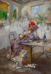 Een brief (of Dame in het café)
