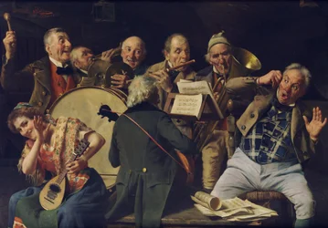 Een orkestrepetitie, ca. 1920