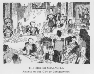 Het Britse karakter, gebrek aan gespreksvaardigheid