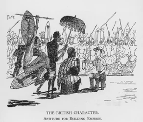 Het Britse Karakter, Geschiktheid voor het Bouwen van Rijken (litho)