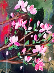 Abstracte roze bloesems