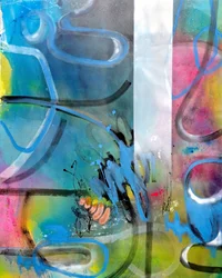 Kleurrijke abstracte stroming