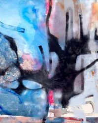 Dynamische abstracte penseelstreken