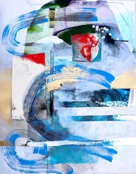 Dynamische blauwe lagen