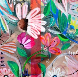 Levendige abstracte bloemen