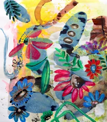 Levendige abstracte bloemen