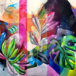 Levendige abstracte plantenmotieven