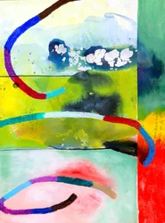 Levendige abstracte stroming