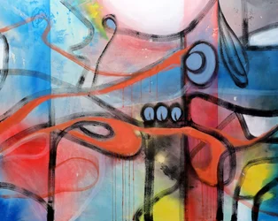 Levendige abstracte stroming