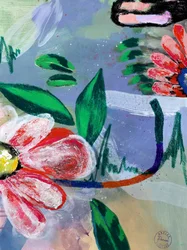 Levendige abstracte bloemen