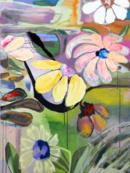 Levendige abstracte bloemen